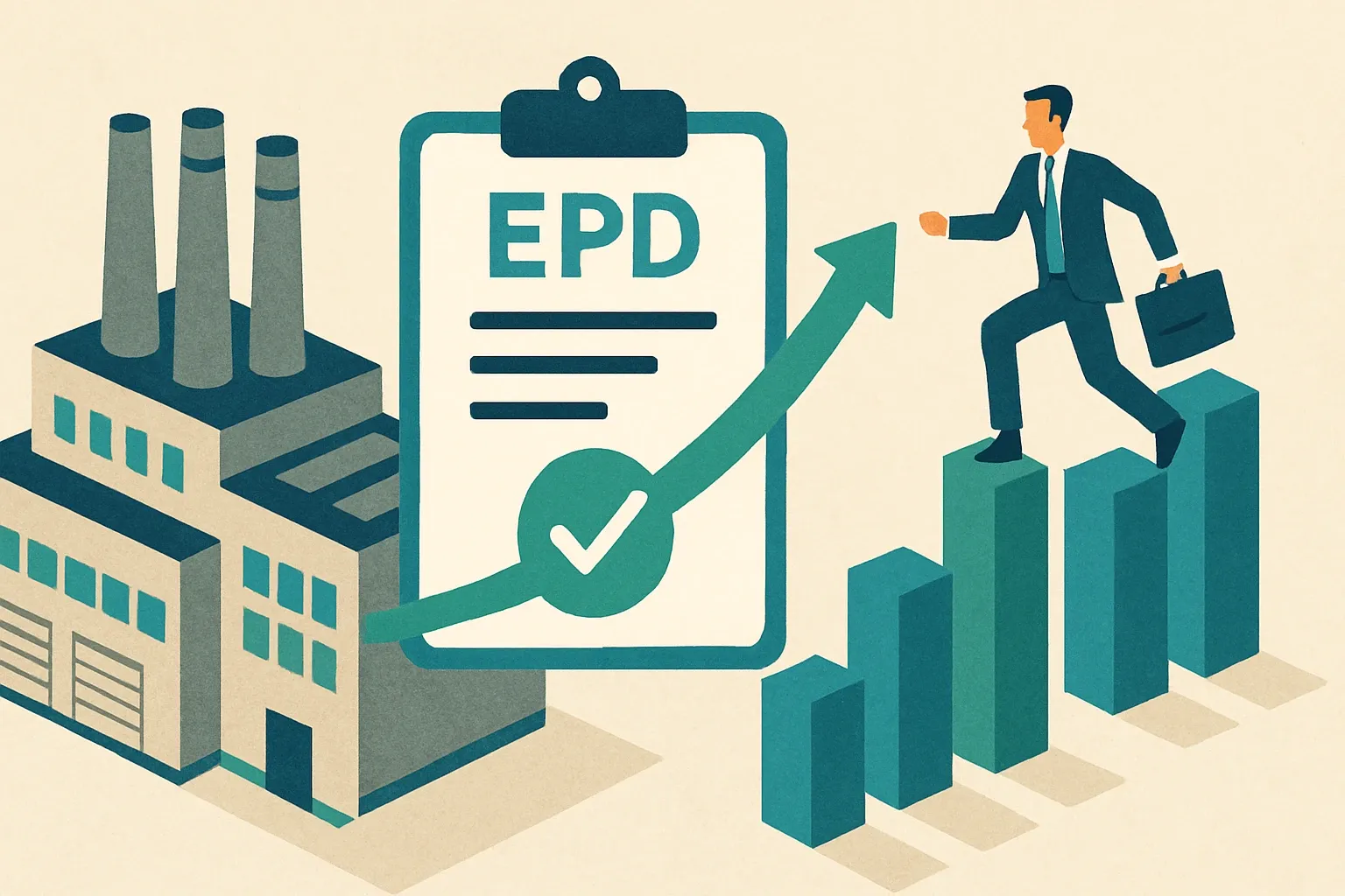 Generate an illustration for an article following this concept:

Siemens’ EPD tool approval raises the bar
A global manufacturer just got its in‑house EPD engine cleared by a major program operator, trimming verification time and hinting at a future where declarations publish at product-line speed. If you run product or sustainability in manufacturing, this shift is less about Siemens itself and more about what buyers now expect: faster, verified, and comparable numbers that move specs and deals forward without weeks of back‑and‑forth.

Ensure that you use no text, as this illustration will be used on international translations of the article..

Use an illustrative style (e.g. isometic) and don't generate in a photorealistic style.