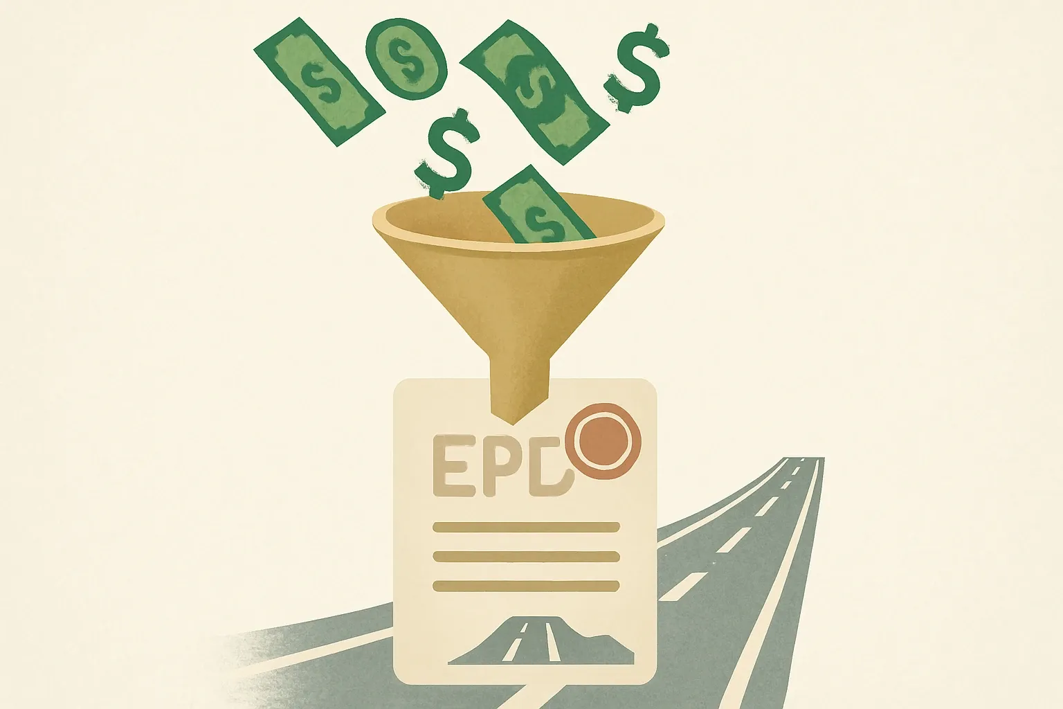 Money funnel into EPD document