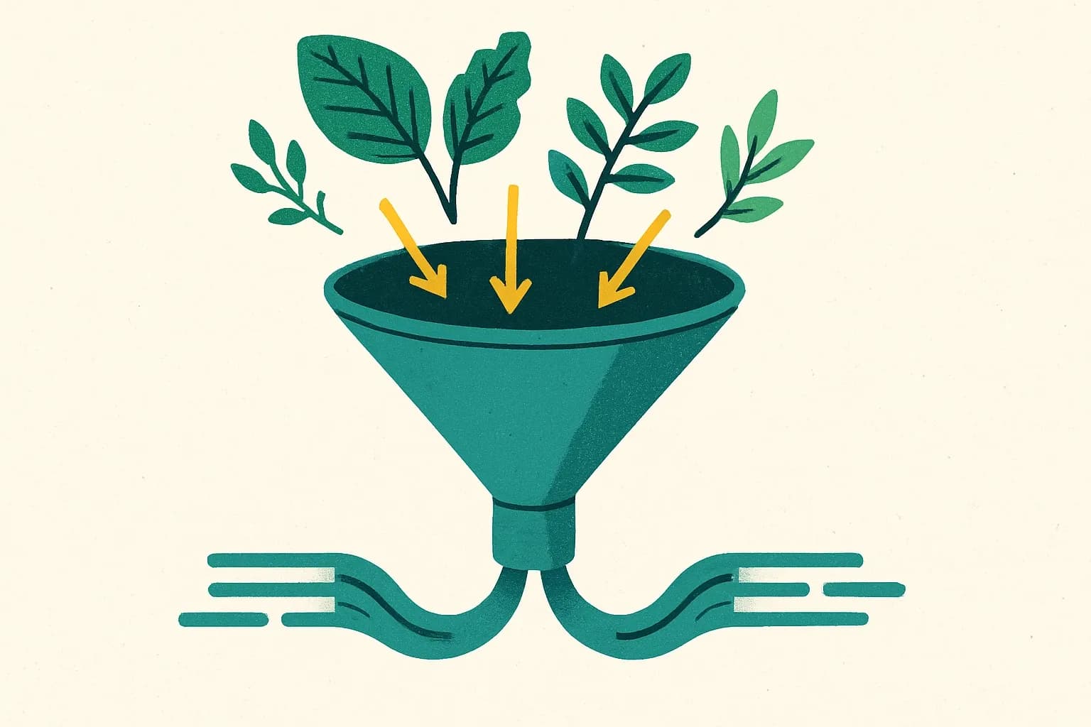 A funnel graphic showing raw plant data entering once and splitting into two streamlined outputs labeled EPD and HPD.