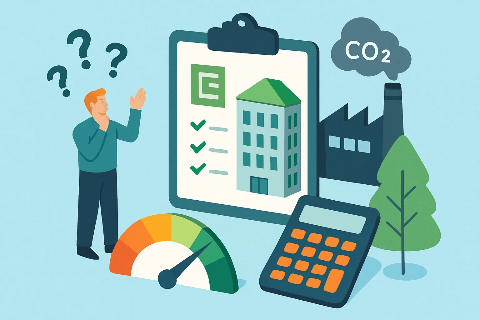 Generate an illustration for an article following this concept:

Toronto Green Standard v4, demystified for manufacturers
Toronto’s code is no longer just about efficient boilers and tight envelopes. Version 4 pushes upfront embodied carbon into the spotlight, which means products without solid carbon data risk getting sidelined in bids. If a sales team keeps hearing 	we like it, but cant model it	, this is the playbook to fix that.

Ensure that you use no text, as this illustration will be used on international translations of the article..

Use an illustrative style (e.g. isometic) and don't generate in a photorealistic style.