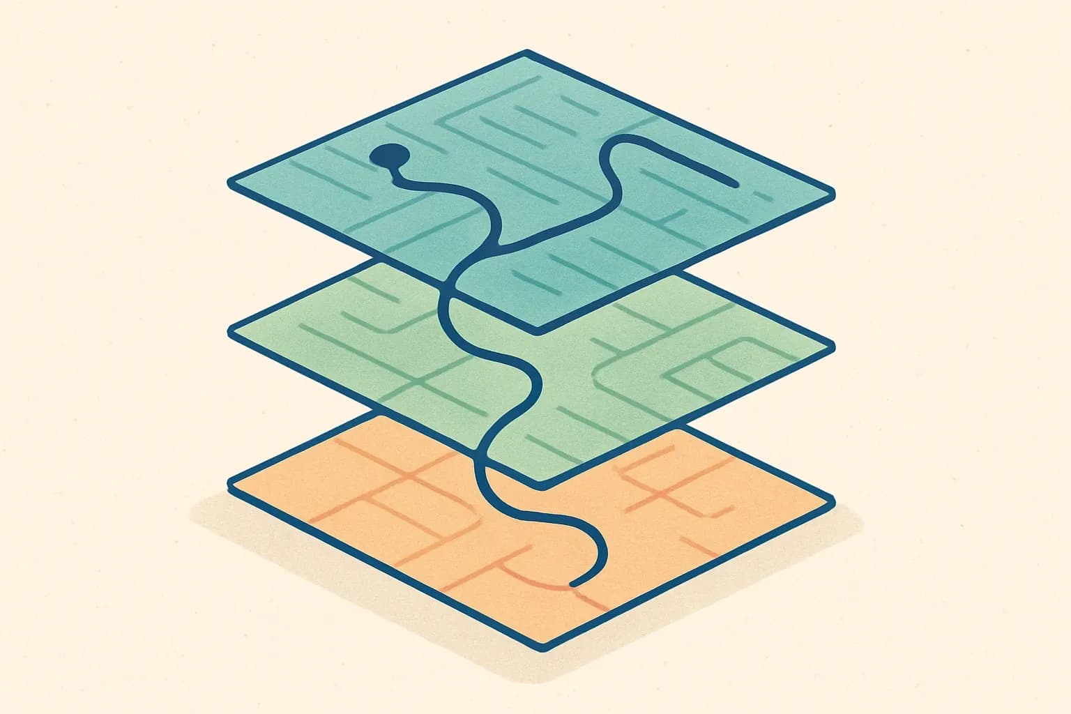 A clean graphic showing three layered maps labeled ISO 14025, EN 15804, ISO 21930, with a route connecting them to illustrate how standards overlap and guide publication.