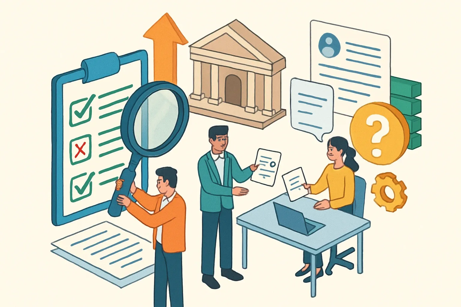 Generate an illustration for an article following this concept:
Netherlands MVI SPP Tool, explained
Selling into Dutch public projects lives and dies on tender criteria. The MVI SPP Tool bundles those criteria so buyers can ask for the right proof, and suppliers can show up ready. If your product data is hard to verify, bids slow down and rivals sneak ahead.
Ensure that you use no text, as this illustration will be used on international translations of the article..
Use an illustrative style (e.g. isometic) and don't generate in a photorealistic style.