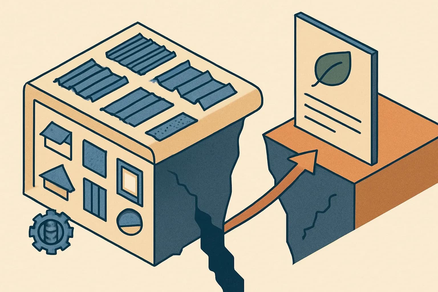 Generate an illustration for an article following this concept:
ATAS International: product range and EPD coverage
ATAS is a fixture in architectural metals, with profiles for roofs, walls, interiors and more. The product bench is deep, yet their Environmental Product Declaration footprint has lagged. If metal panels are on the spec, that mismatch can quietly cost bid points and mindshare where EPDs are preferred or required. Let’s map the lineup and the transparency gap, then outline fast paths to close it.
Ensure that you use no text, as this illustration will be used on international translations of the article..
Use an illustrative style (e.g. isometic) and don't generate in a photorealistic style.
